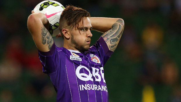 Josh Ridson in action for Perth Glory.
