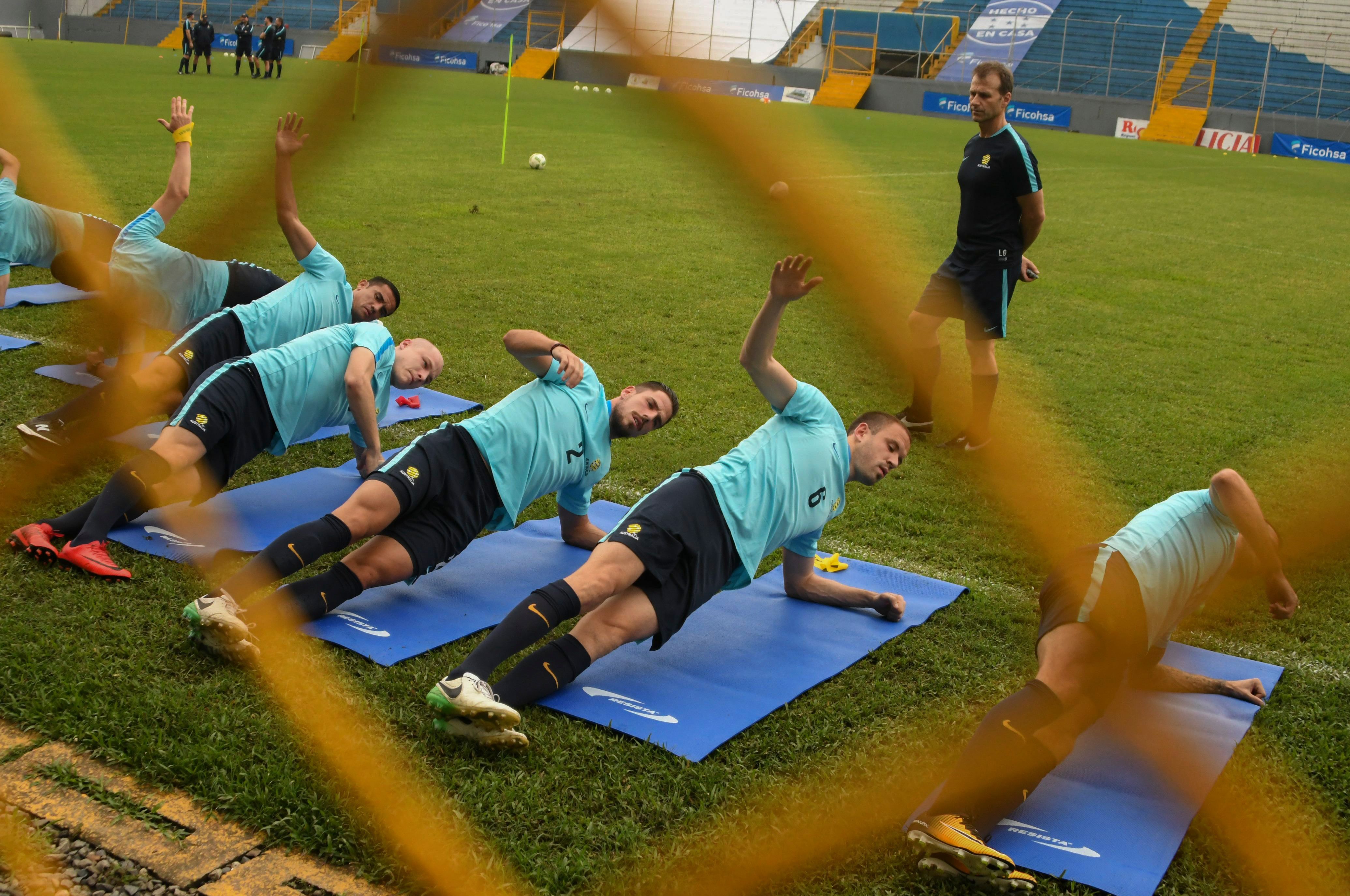 The Australians training this week in San Pedro Sula