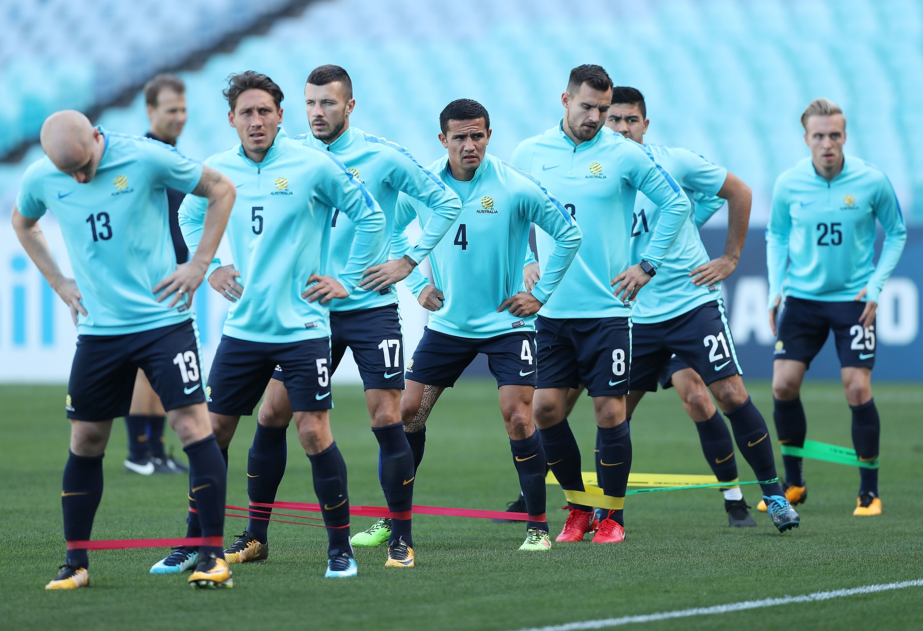 Socceroos warm-up