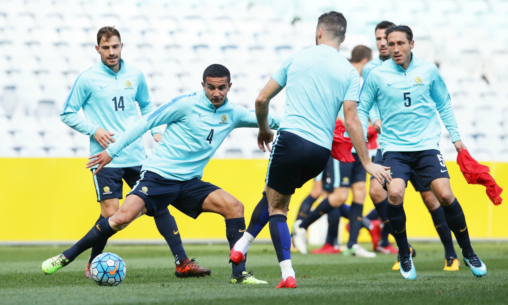 Tim Cahill training