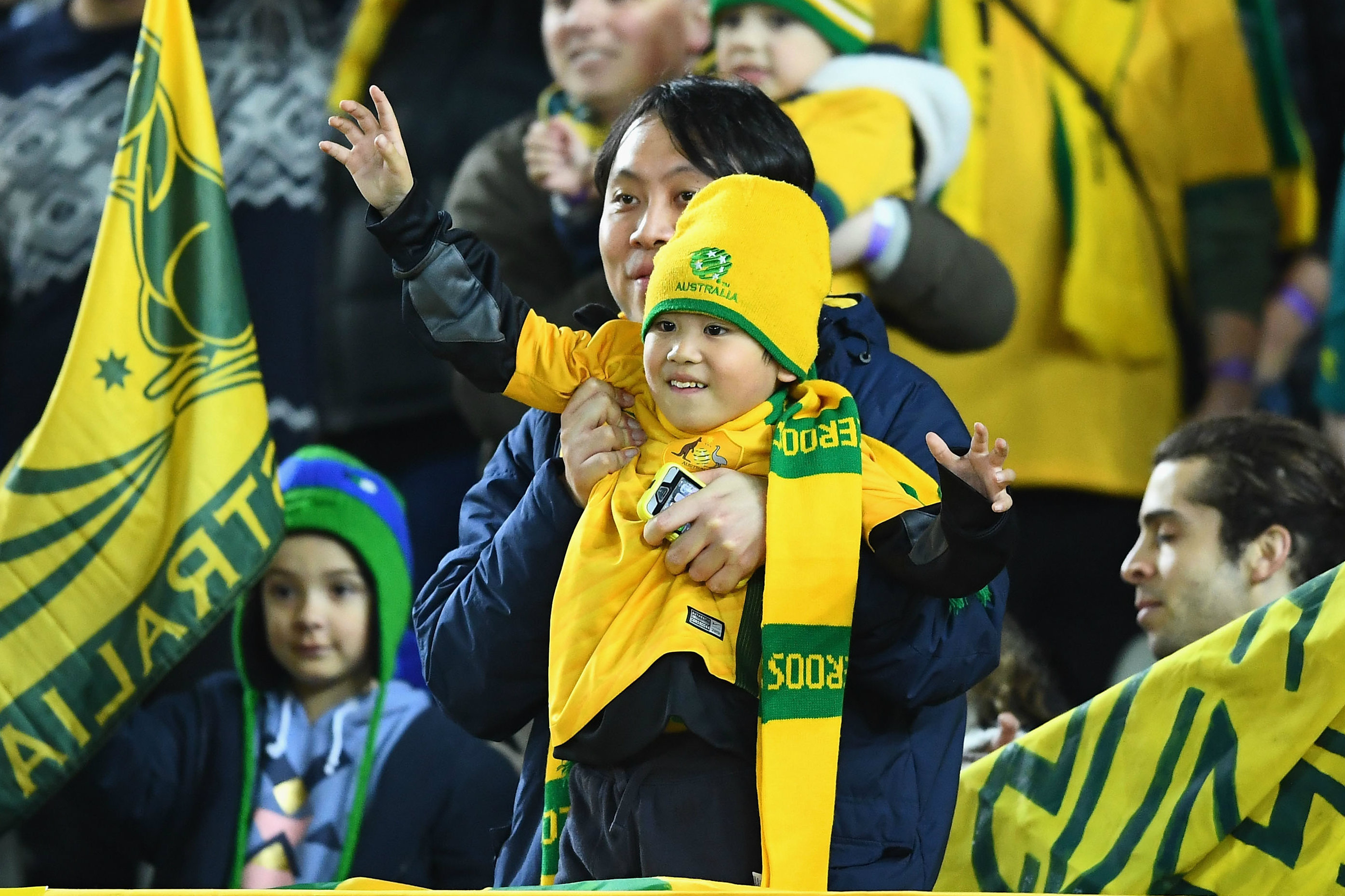 Young Socceroos fan