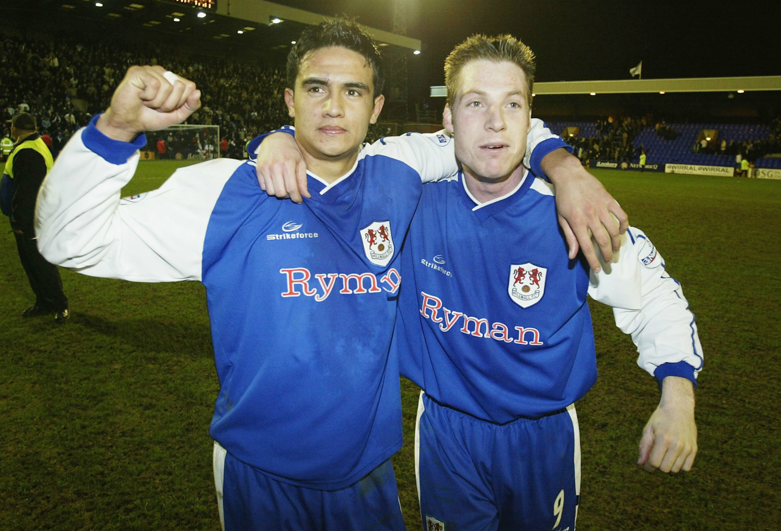Tim Cahill and Neil Harris Tim Cahill and Neil Harris