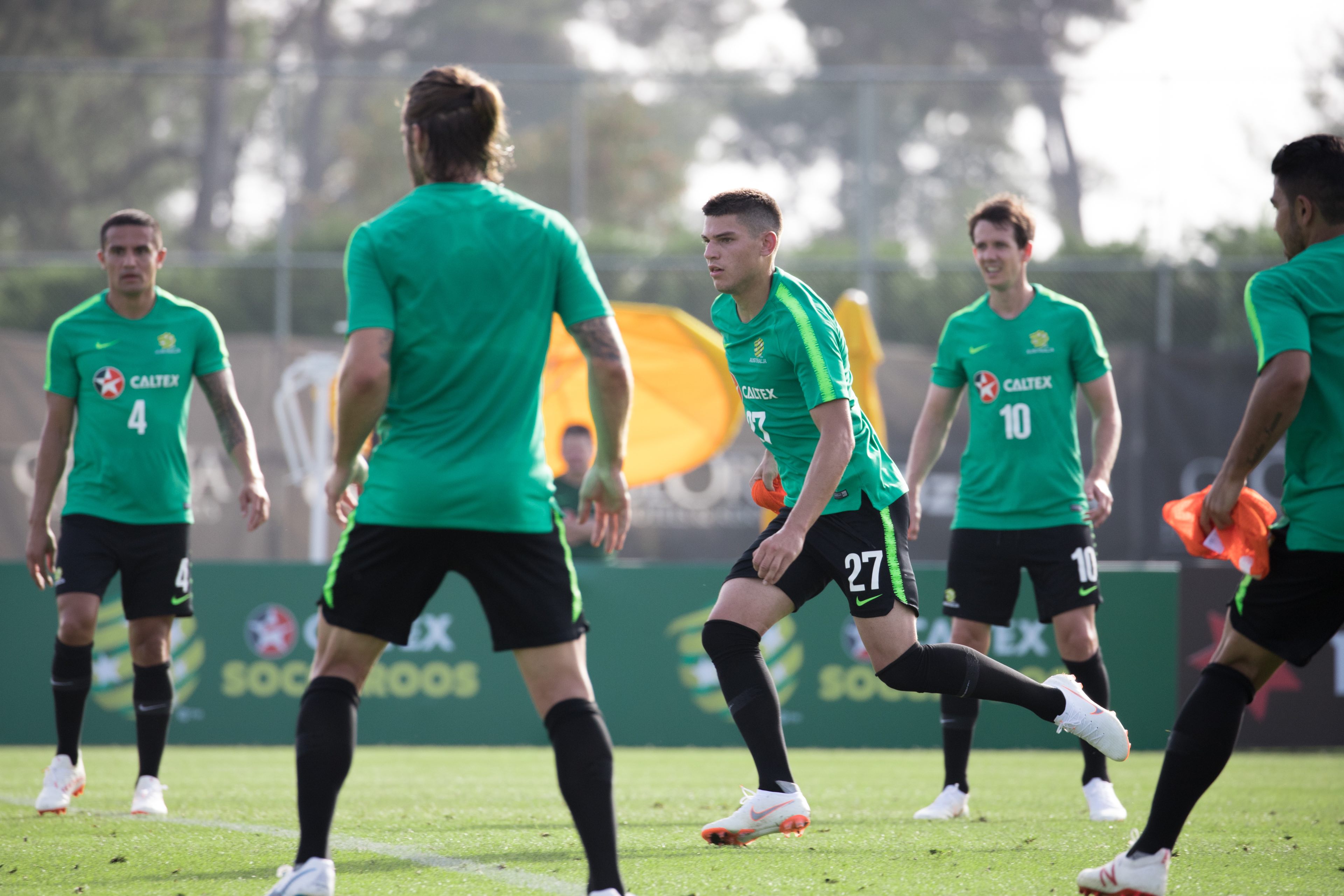 Fran Karacic in Socceroos training