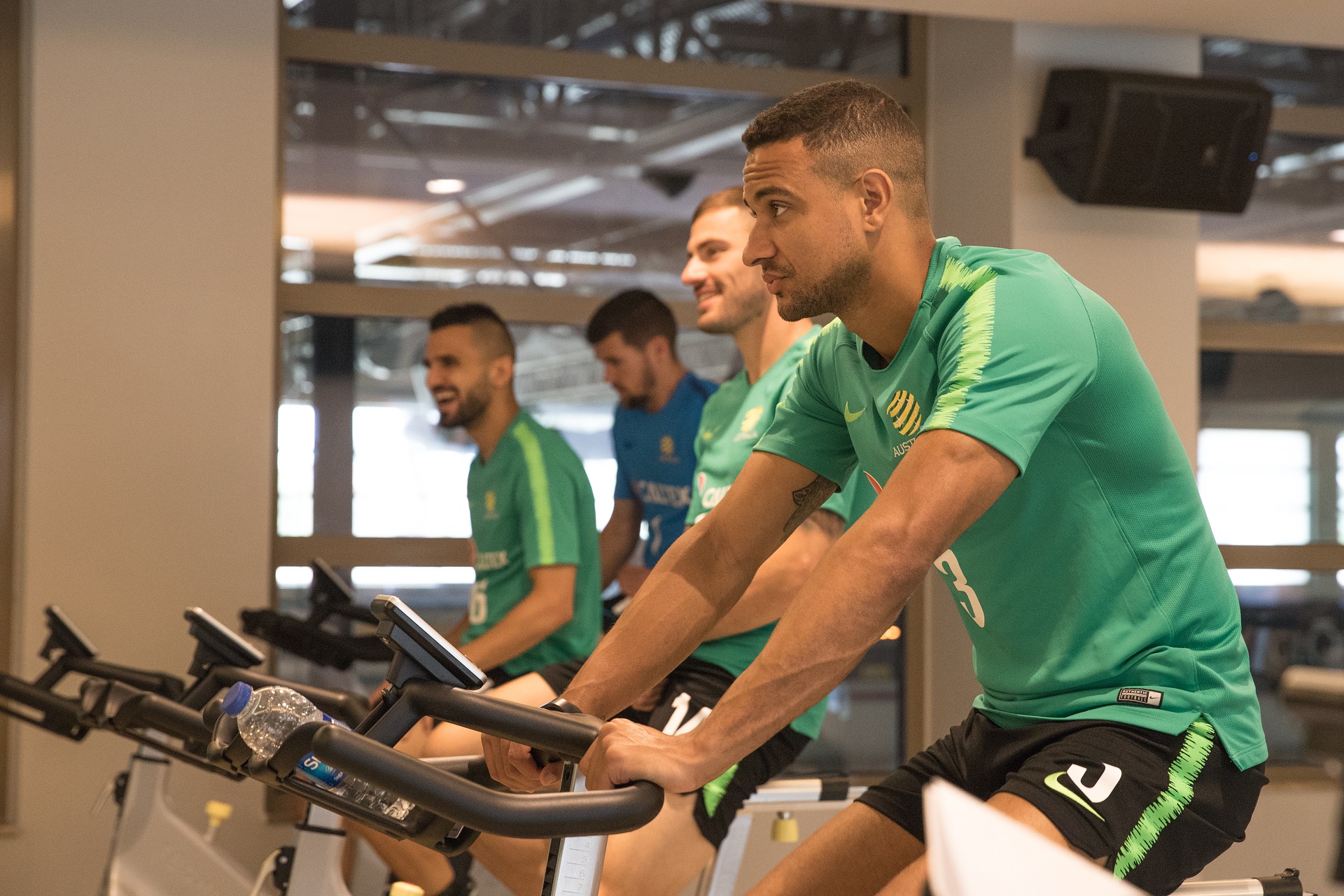 Bike work was on the menu in the gym