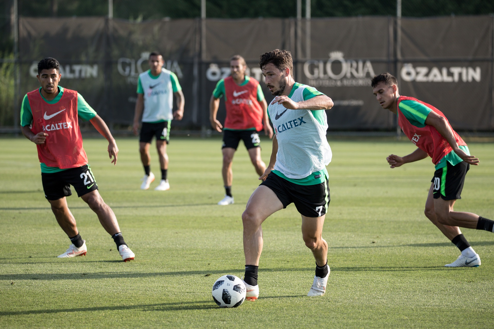 Mathew Leckie during the Socceroos training game on Day 4