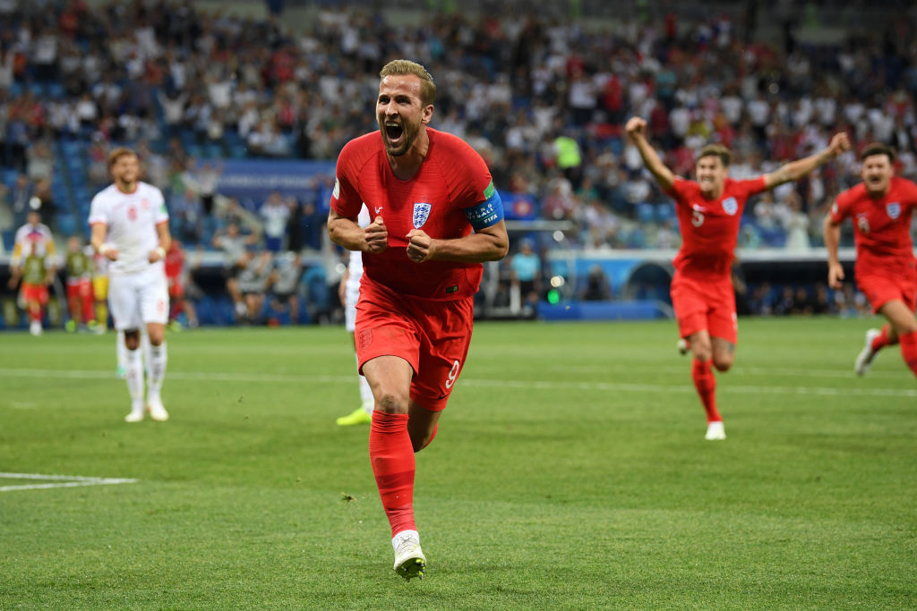 Harry Kane after scoring his stoppage time winner for England Harry Kane after scoring his stoppage time winner for England