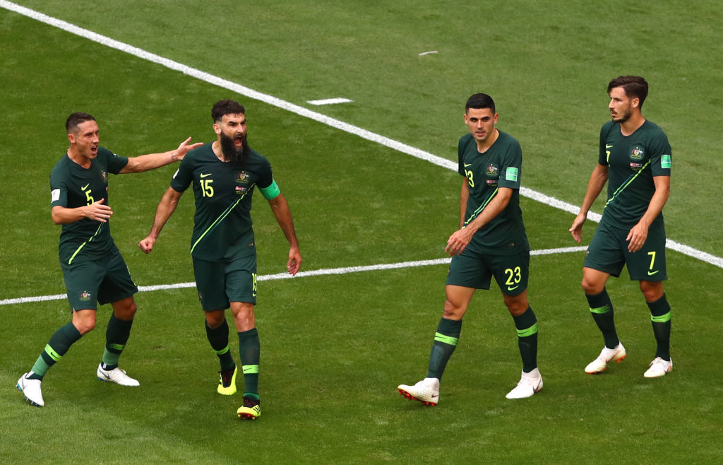 Mile Jedinak celebrates Mile Jedinak celebrates