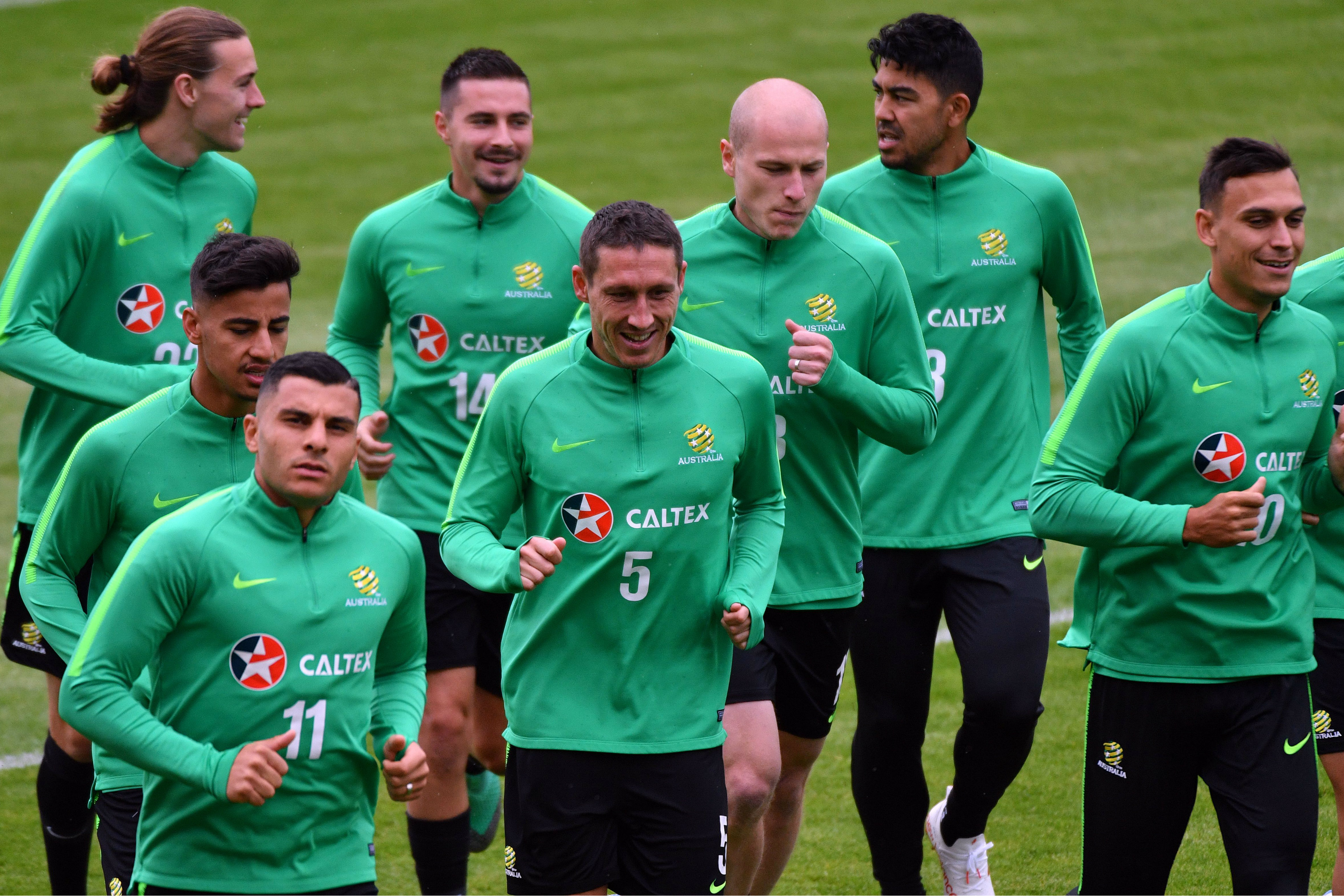 Socceroos in training Socceroos in training