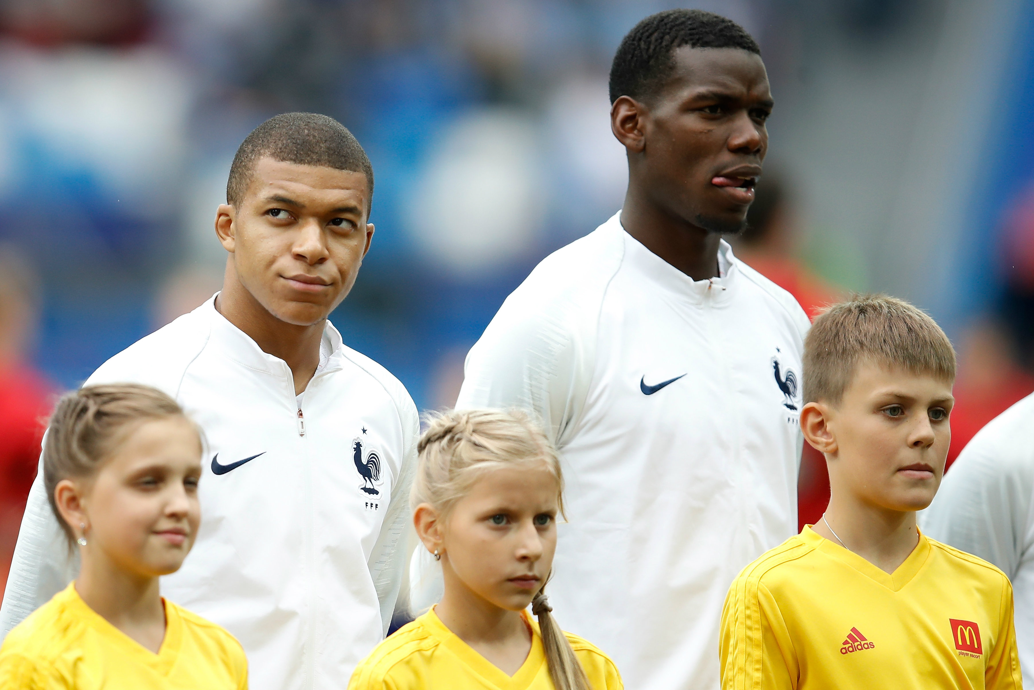 Kylian Mbappe and Paul Pogba Kylian Mbappe and Paul Pogba