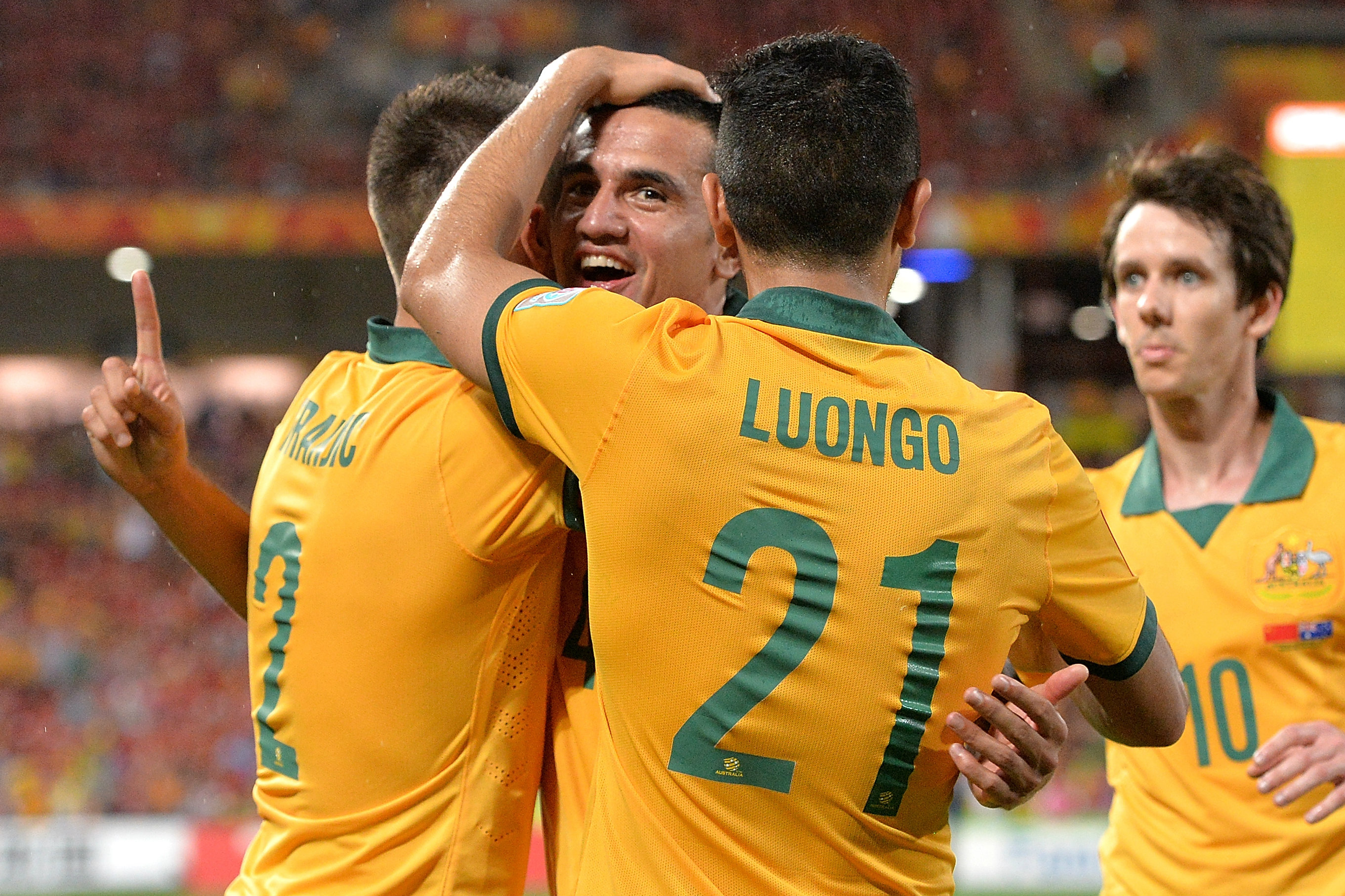 Socceroos celebrate Socceroos celebrate