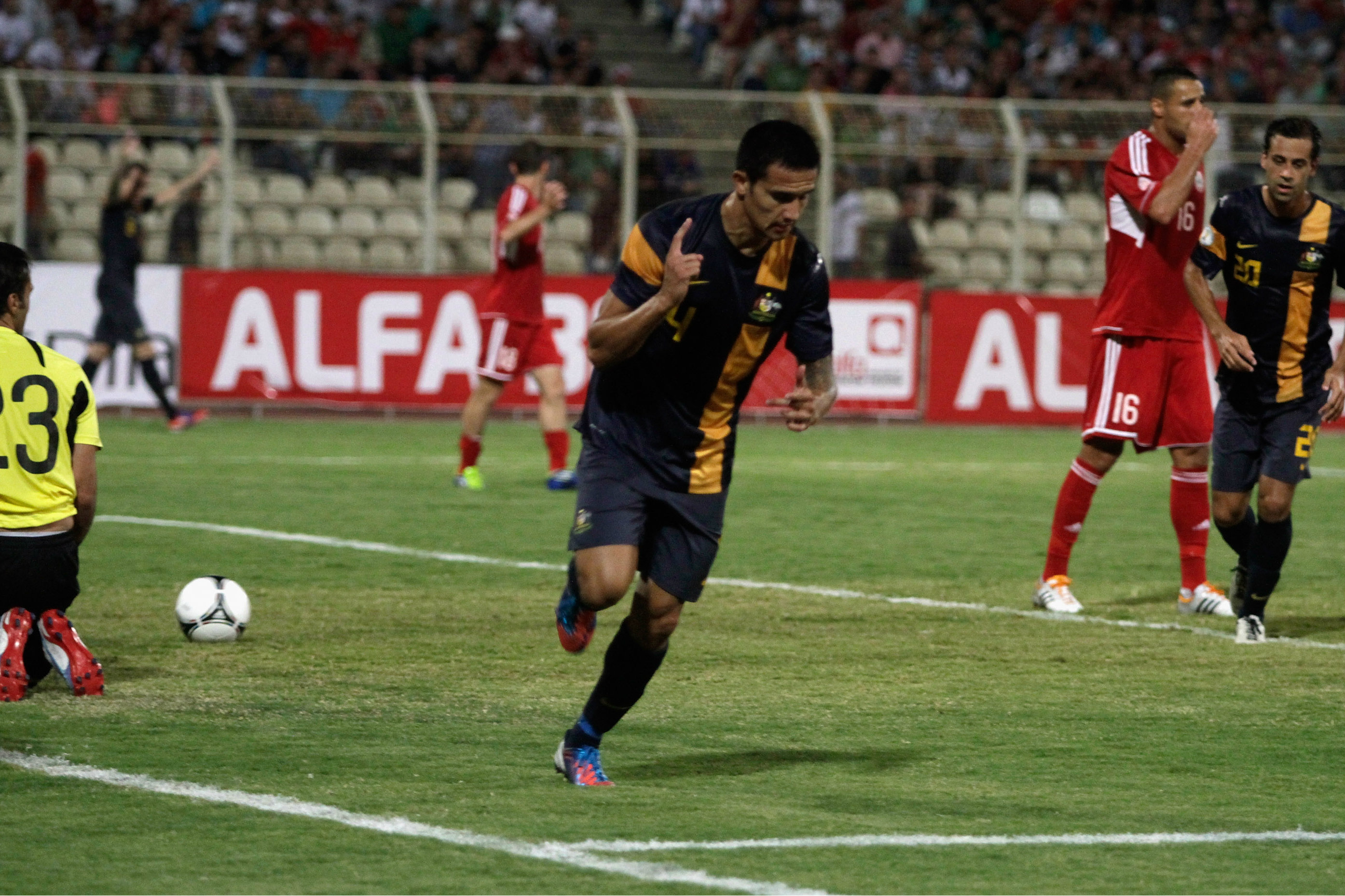 Tim Cahill started the scoring midway through the first half.