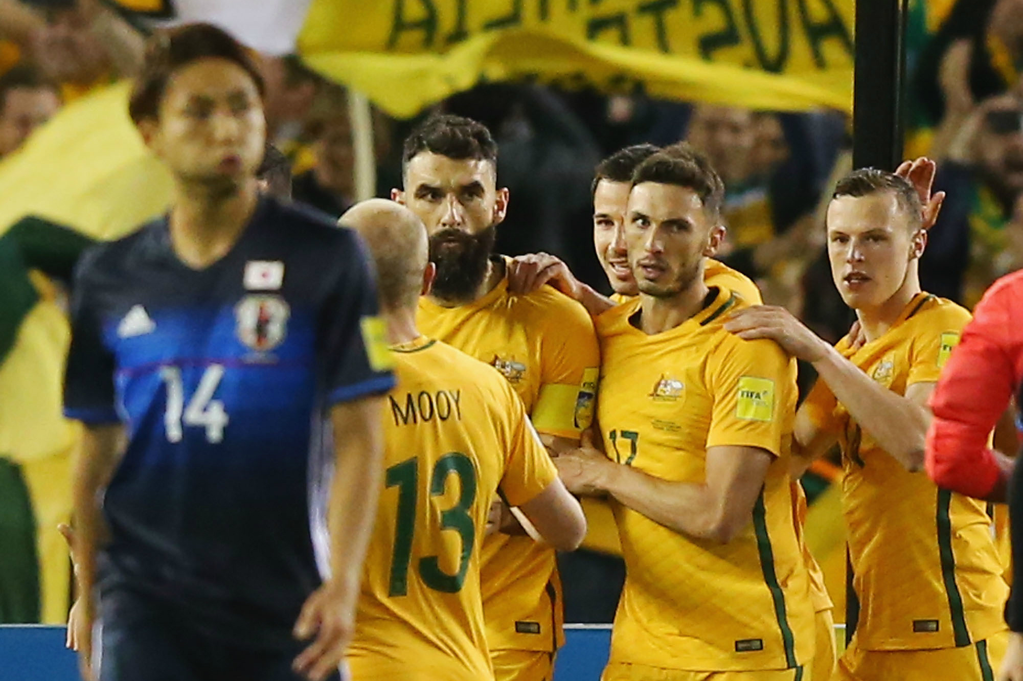 In qualifying for the 2018 World Cup, Jedinak scored a crucial goal against Japan in Melbourne.