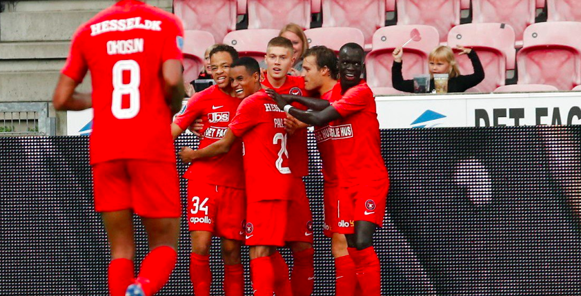 Awer Mabil celebrates