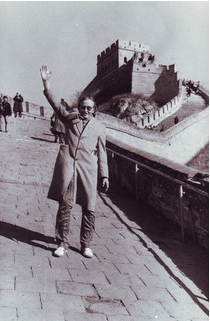 Rudi at the Great Wall of China when he was there with the Socceroos