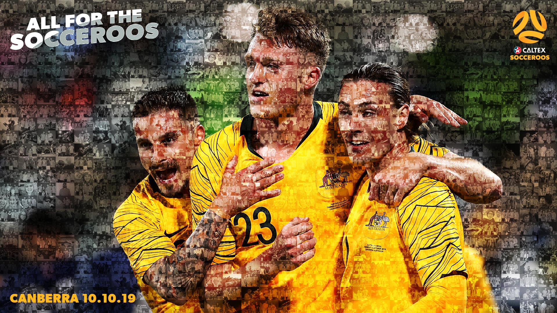 All for the Socceroos Mosaic Desktop