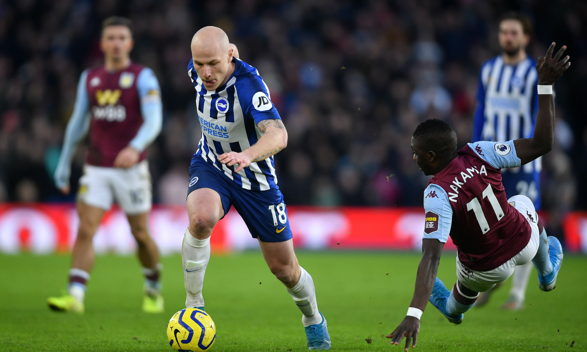 Mooy leaves Villa midfielder Marvellous Nakamba in his wake