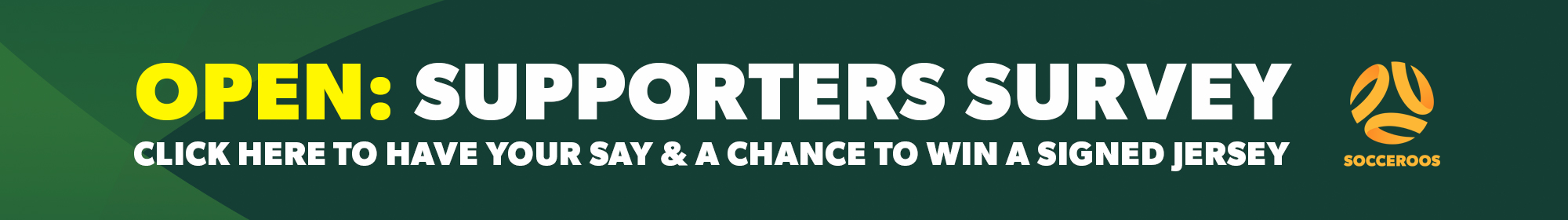 Socceroos Supporters Survey Thin Banner