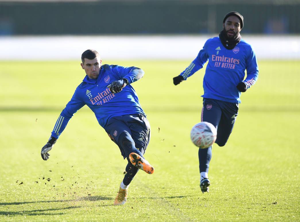 Maty Ryan in his first Arsenal training session Maty Ryan in his first Arsenal training session