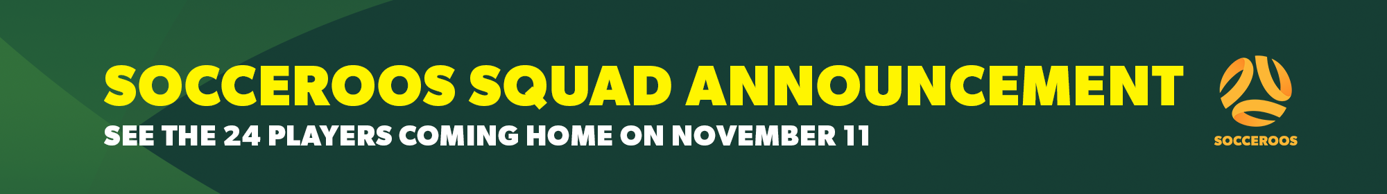 November Squad Announcement