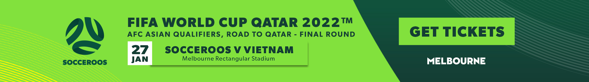 Thin Banner Buy Tickets Socceroos Vietnam
