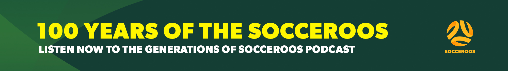 Generations of Socceroos podcast thin banner