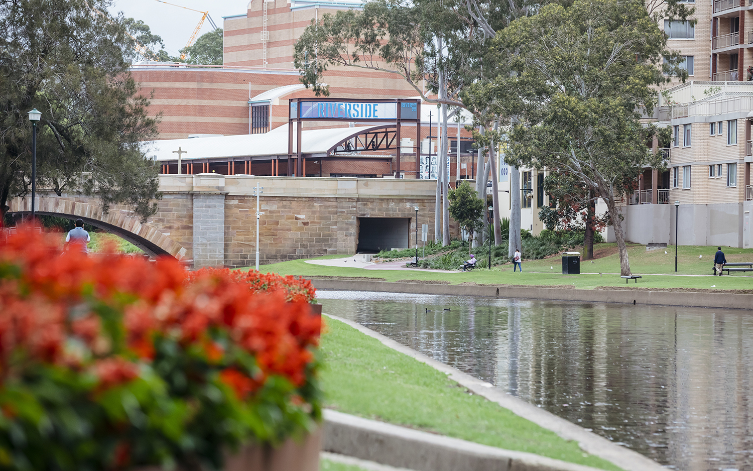 Parramatta River with views across to the riverside theatre