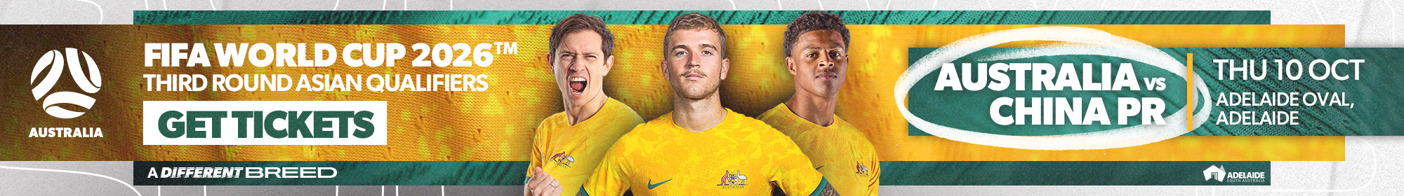 Socceroos v China PR thin ticket banner
