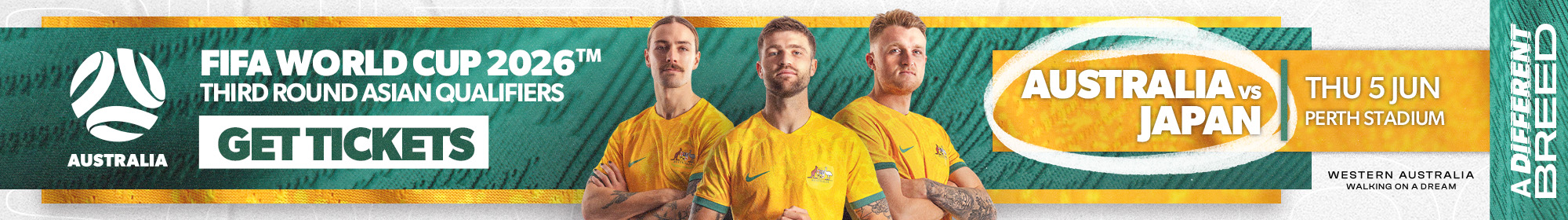 AUSvJPN Perth Stadium Thin Banner
