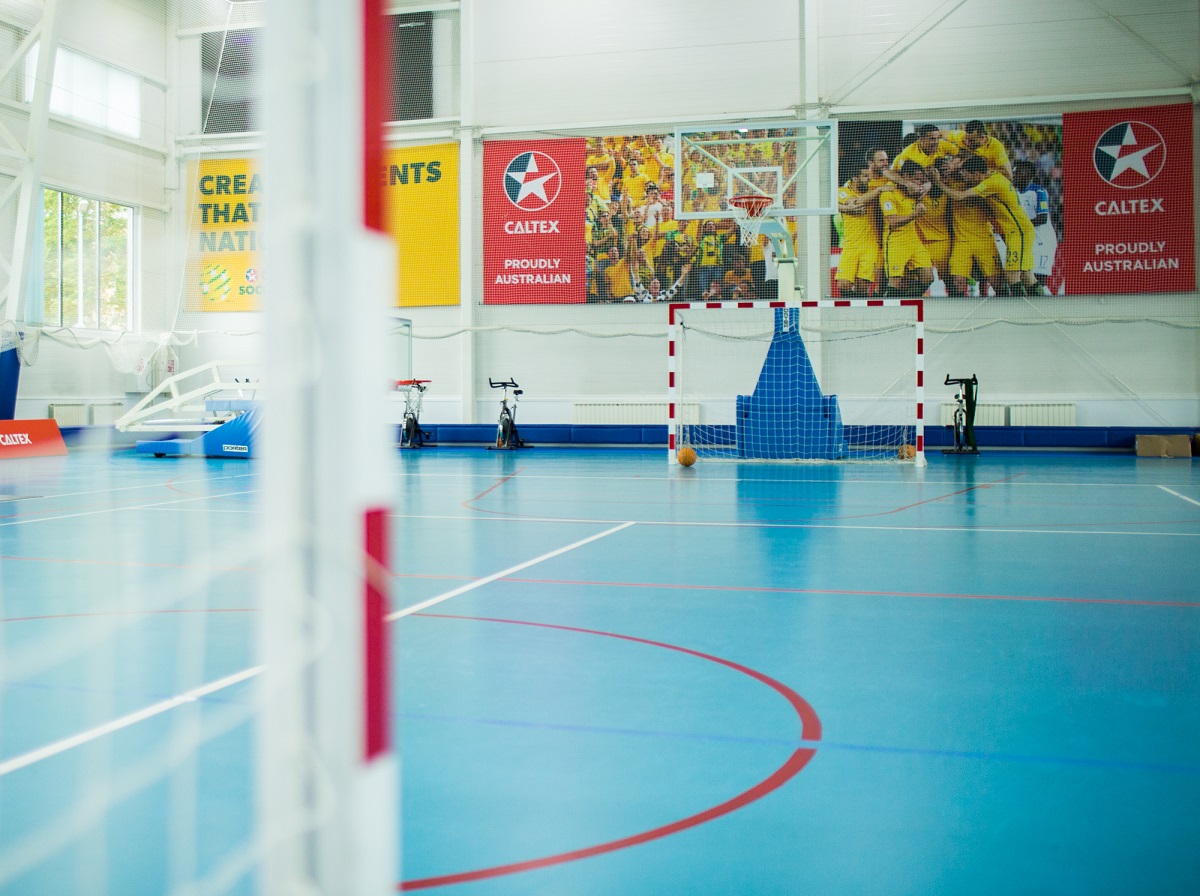 The indoor warm up facility in Kazan The indoor warm up facility in Kazan