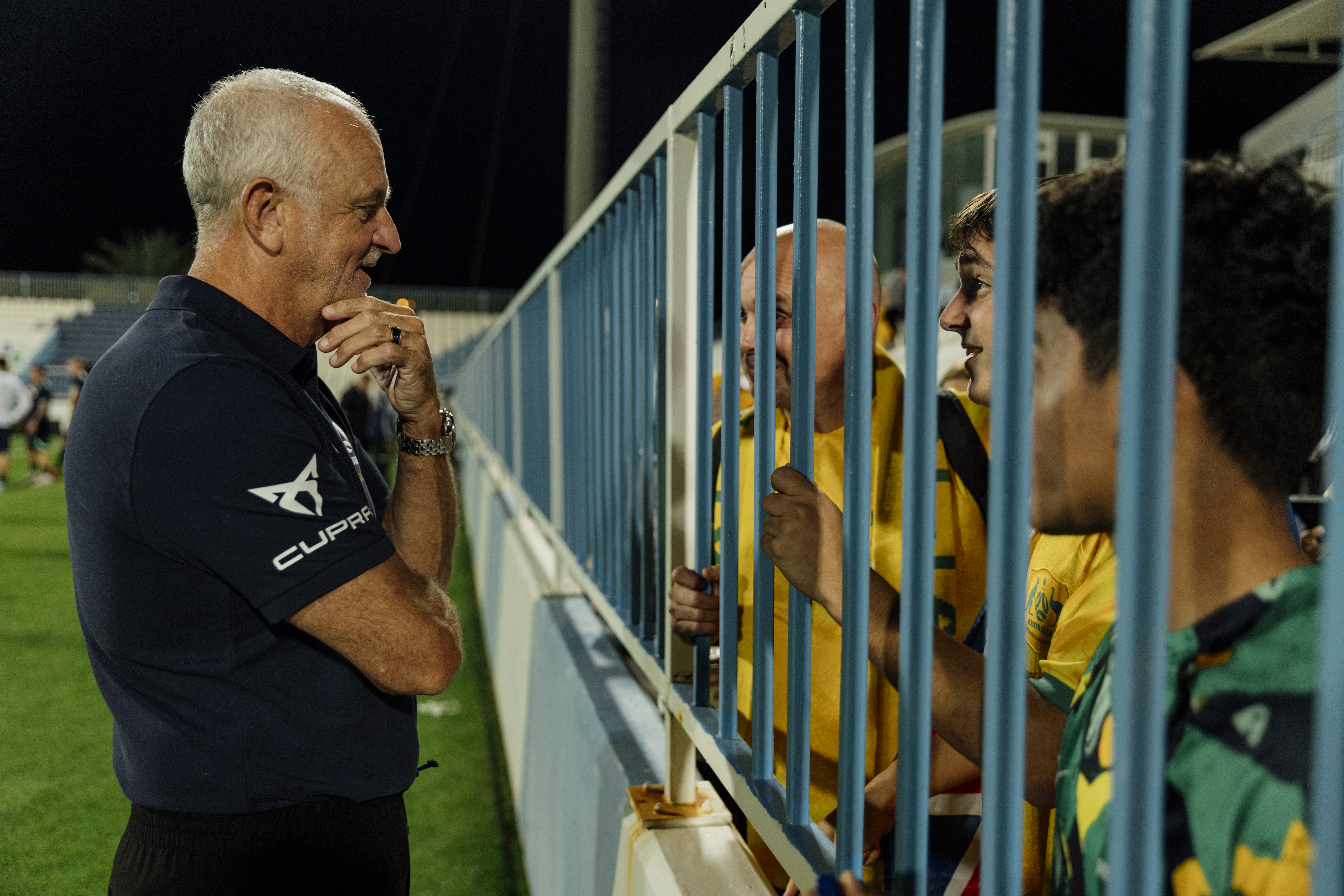 Socceroos Head Coach Graham Arnold Fan Engagement vs Bahrain