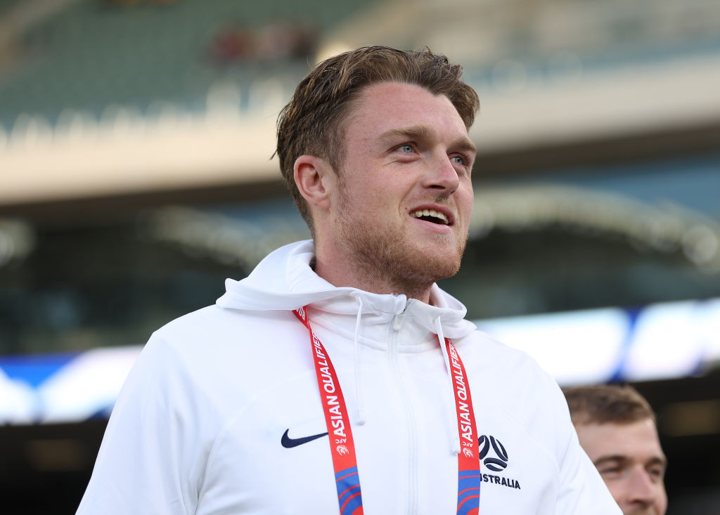 ADELAIDE, AUSTRALIA - OCTOBER 10: Harry Souttar of the Socceroos is seen prior to the third round FIFA World Cup 2026 Qualifier match between Australia Socceroos and China PR at Adelaide Oval on October 10, 2024 in Adelaide, Australia. (Photo by Robert Cianflone/Getty Images)