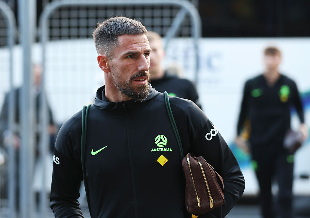 AUCKLAND, NEW ZEALAND - SEPTEMBER 09: Milos Degenek of Australia arrives outside the stadium prior to the International Friendly match between New Zealand All Whites and Australia Socceroos at Go Media Stadium on September 09, 2025 in Auckland, New Zealand. (Photo by Fiona Goodall/Getty Images)