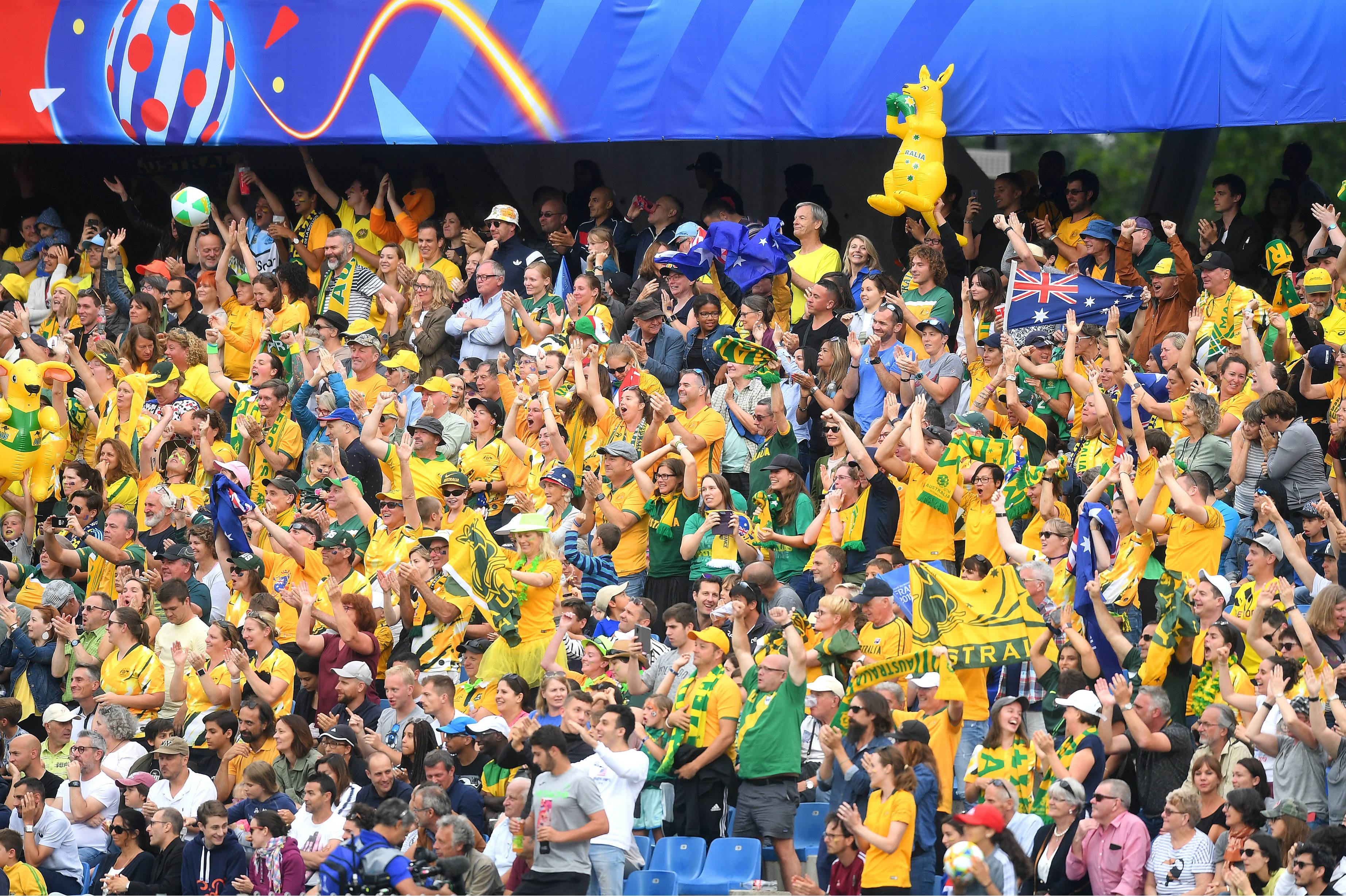 There was plenty of jubilation in the stands from Matildas fans as well There was plenty of jubilation in the stands from Matildas fans as well