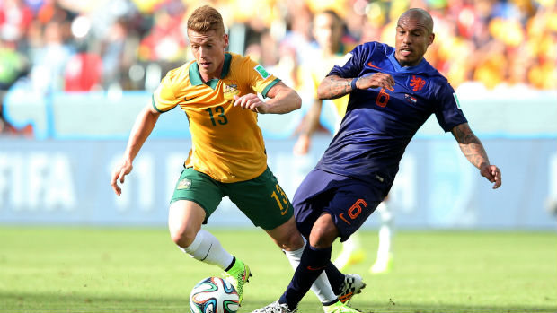Oliver Bozanic against the Netherlands at the World Cup.