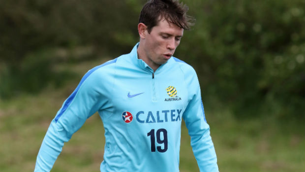 Craig Goodwin in camp with the Caltex Socceroos.