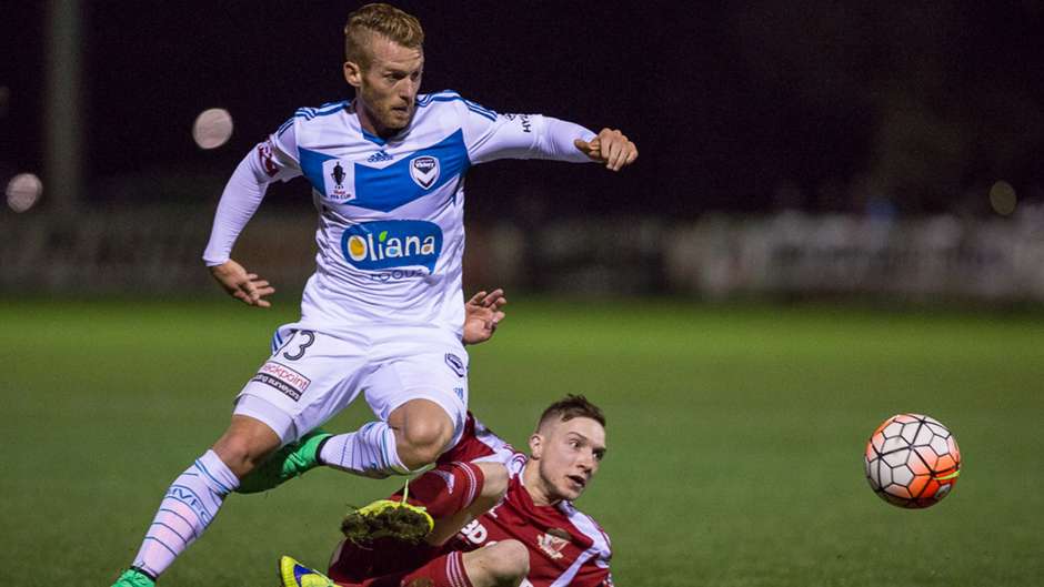 Oliver Bozanic in his first appearance for Melbourne Victory against. Image courtesy: Jason Heidrich Photography