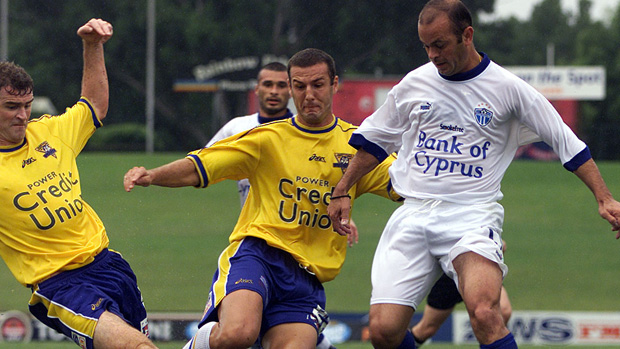 John Anastasiadis in action for South Melbourne.