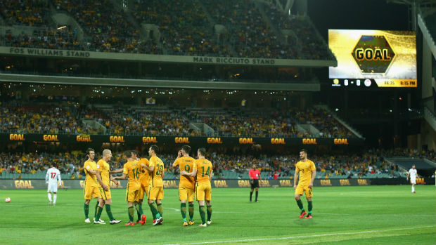 Socceroos in Adeladie