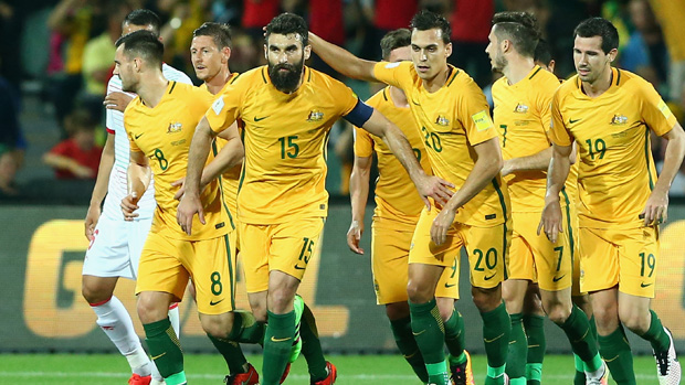 Mile Jedinak put the Socceroos 2-0 up in the 12th minute from the penalty spot.