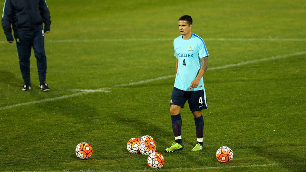Tim Cahill at Caltex Socceroo training.