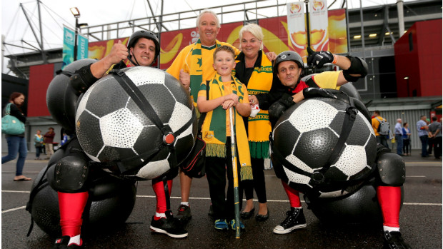 Football fans dressed to impress outside Newcastle Stadium before kick-off on Tuesday night.