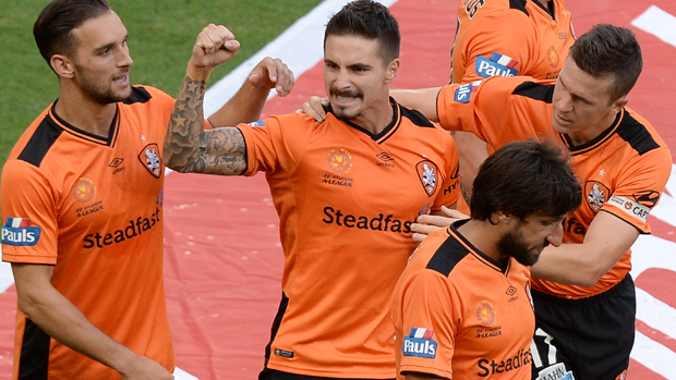 Jamie Maclaren netted the opener in Roar's 2-1 win over the Glory.