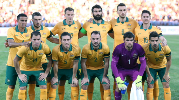 The Socceroos starting XI which lined up against Kyrgyzstan in Bishkek.