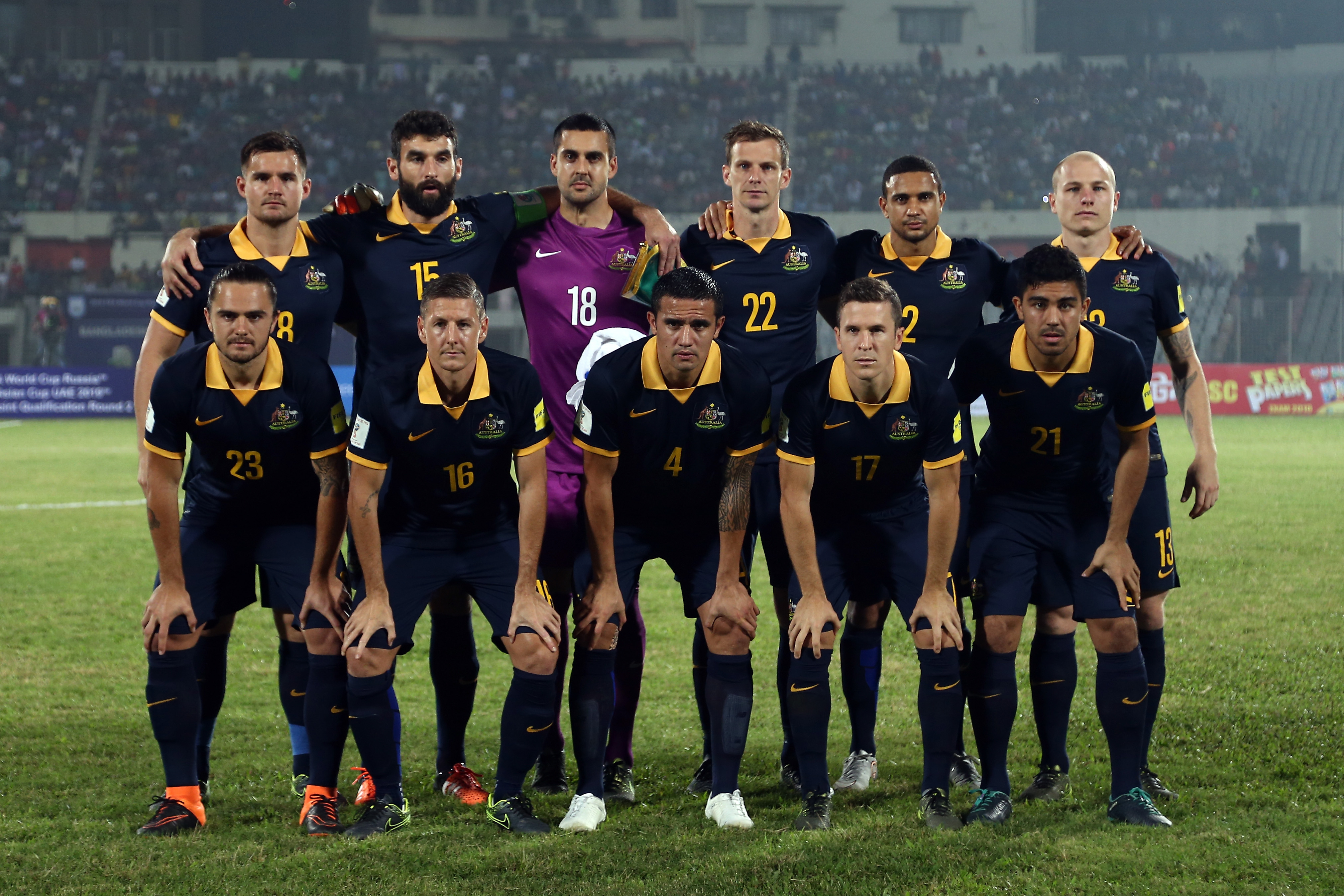The Socceroos XI which started November's international against Bangladesh.