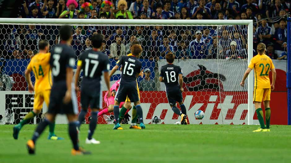 It was Japan that got the opening goal not long before the break through Asano.