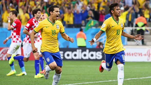 Brazil's Neymar netted a brace for the World Cup hosts in the opener against Croatia.
