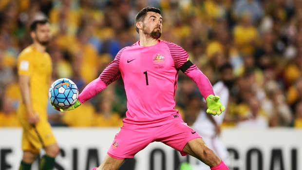 Caltex Socceroos keeper Mat Ryan was in fine form but has missed out on the semi-finals of the Europa League.