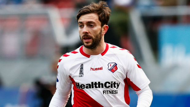 FC Utrecht's Tommy Oar in action against Ajax in the Eredivise.
