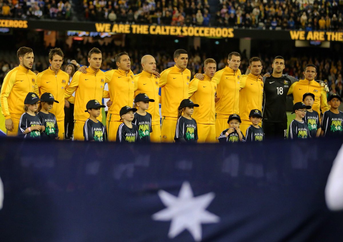 The Socceroos starting XI which lined up against Greece.