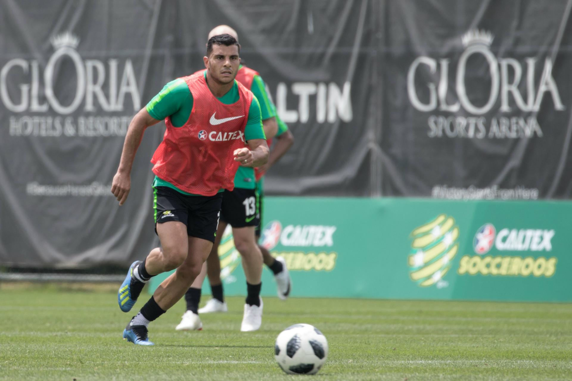 Andrew Nabbout caught the eye during a full-scale game at the end of training.